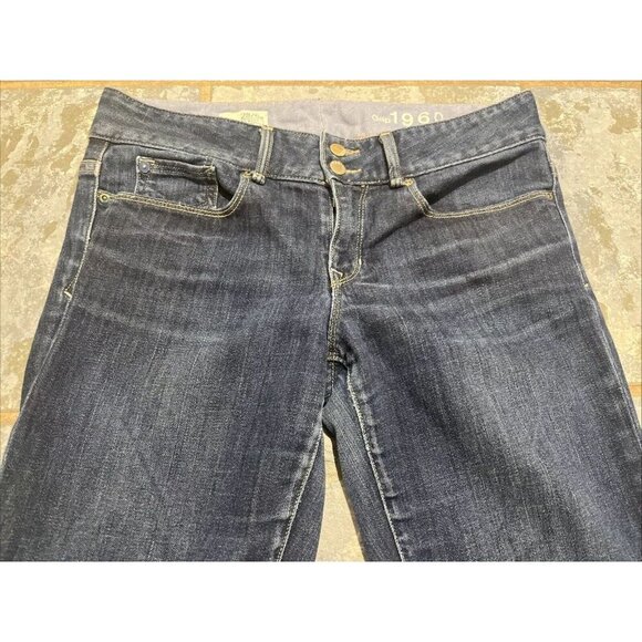 Gap 1969 Jeans women’s Sz 26 *30x25* Mid-Rise Blue Perfect Boot Cowgirl Western - Picture 2 of 9